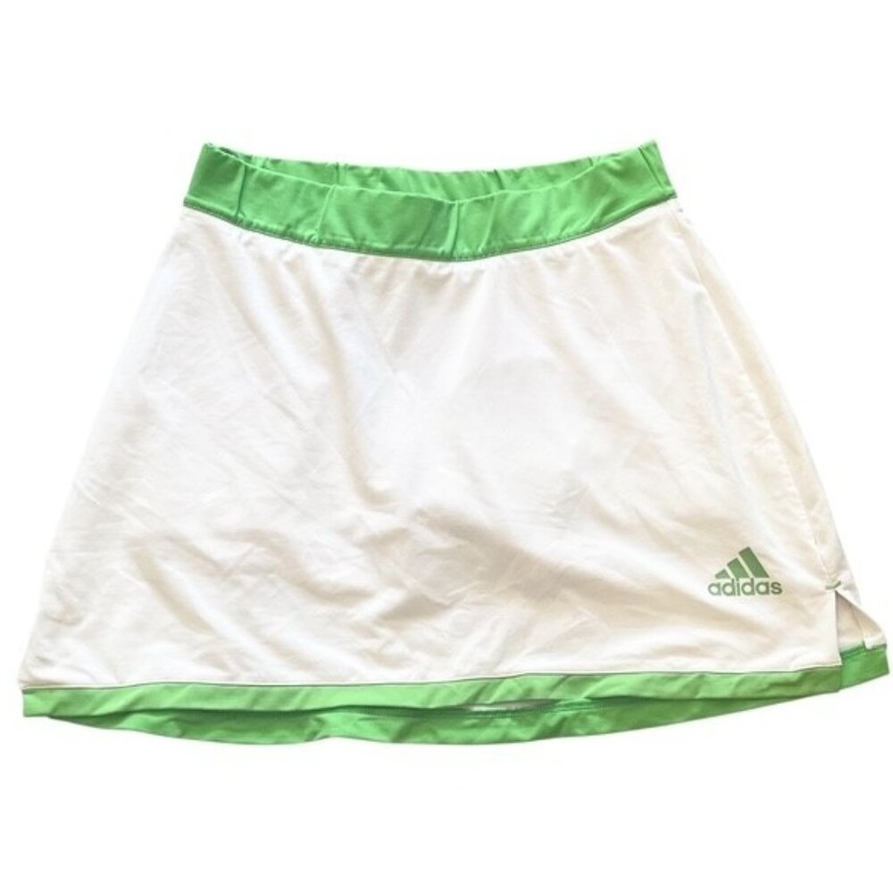 Adidas Adipure ClimaLite Tennis Golf Skort Womens XS White Green Skirt